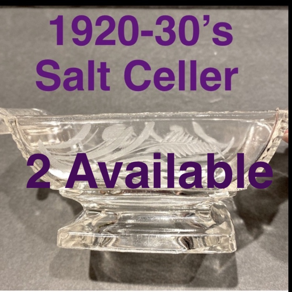 Rectangular Footed Press Glass Floral Pattern